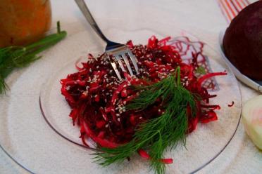 Festive Sauerkraut & Beet Salad with Sesame