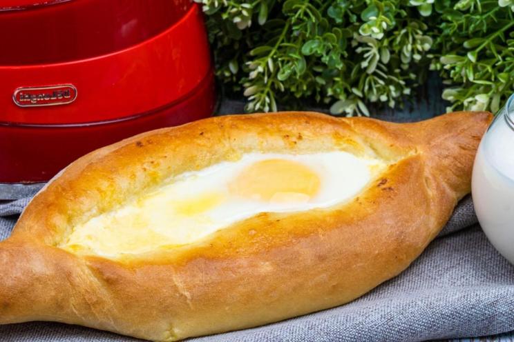 Georgian Khachapuri: Oven-Baked Cheese and Egg Bread Georgian Khachapuri: Oven-Baked Cheese and Egg Bread