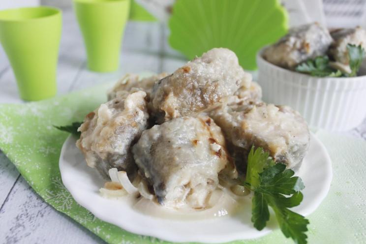 Creamy Stewed Pollock in a Pan Creamy Stewed Pollock in a Pan
