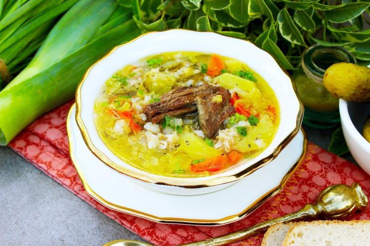 Hearty Leningrad Rassolnik with Meat and Barley Hearty Leningrad Rassolnik with Meat and Barley