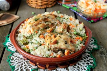 Baked Chicken and Vegetable Rice