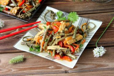 Spicy Asian Bracken Fern Salad