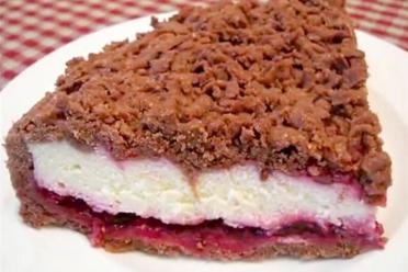 Chocolate Cherry Curd Pie