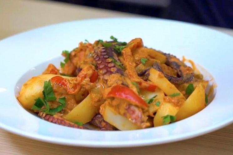 Baked Octopus in Tomato Sauce