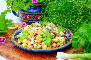 Hearty Corn and Bean Sausage Salad