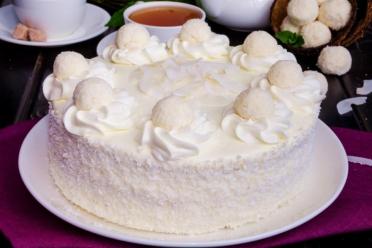 Coconut Almond Raffaello Sponge Cake