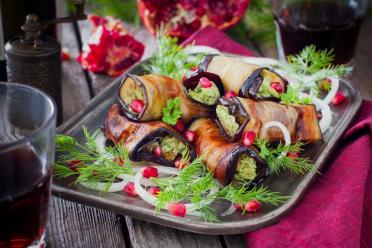 Georgian-Style Eggplant Rolls with Nuts