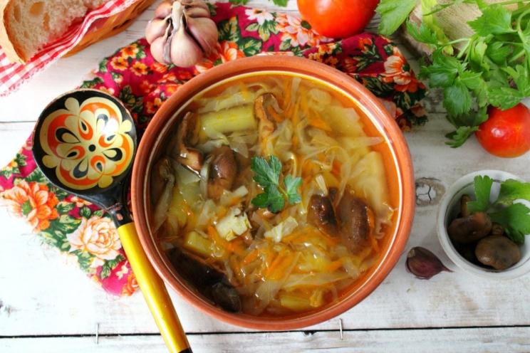 Hearty Mushroom and Fresh Cabbage Soup