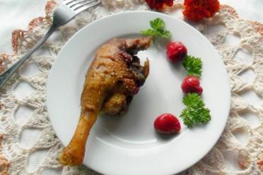 Duck Stewed with Cherries