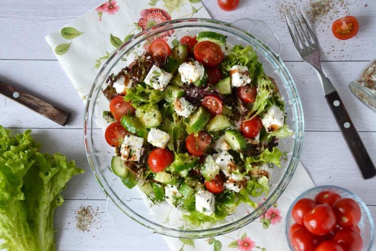 Spring Veggie Salad with Feta and Balsamic Dressing Spring Veggie Salad with Feta and Balsamic Dressing