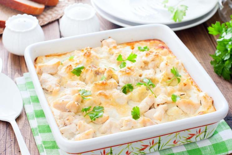 Oven-Baked Chicken and Cauliflower