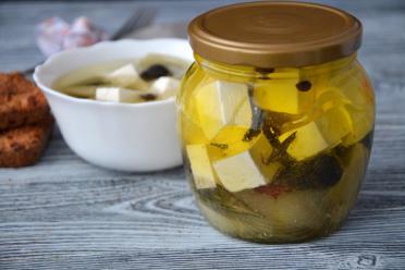 Wine-Marinated Cheese with Rosemary