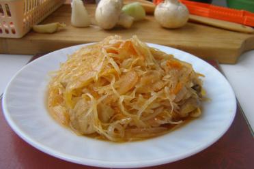 Slow Cooker Cabbage and Mushrooms