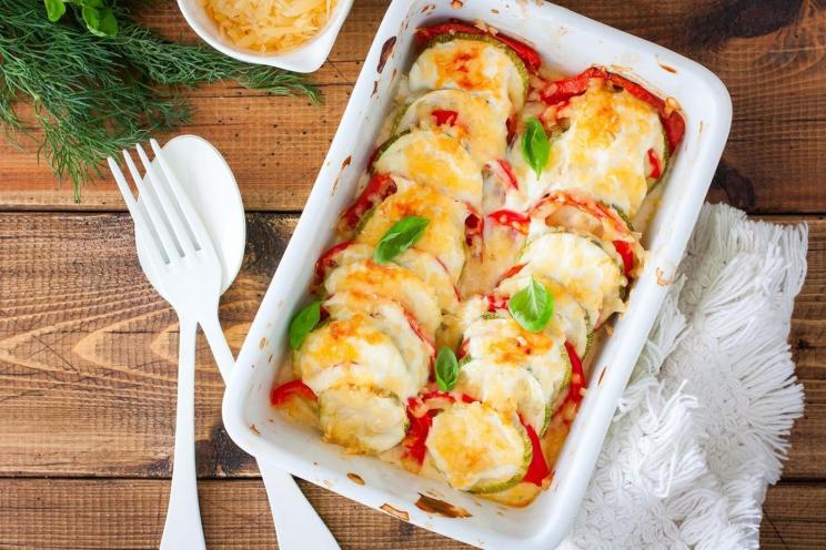 Baked Zucchini with Tomatoes and Cheese Baked Zucchini with Tomatoes and Cheese