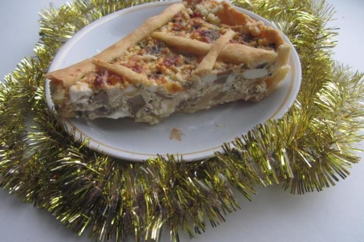 Cheesy Mushroom Curd Pie