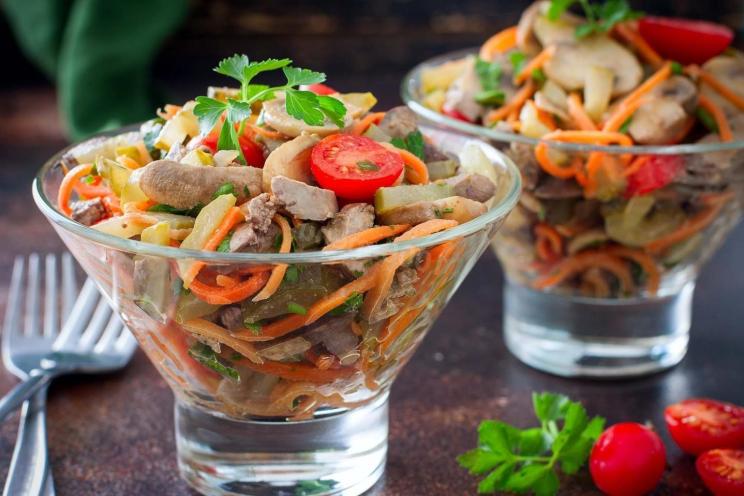 Chicken Liver and Pickle Carrot Salad