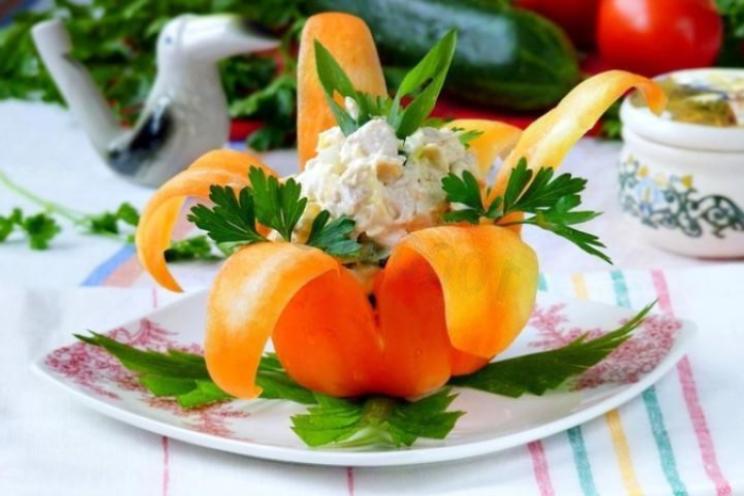 Elegant Holiday Flower Cup Salad