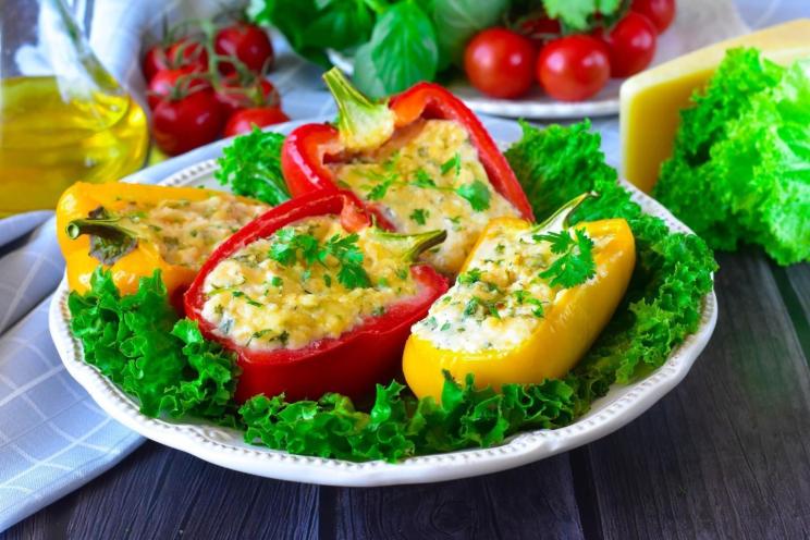 Cheesy Oven-Baked Stuffed Peppers