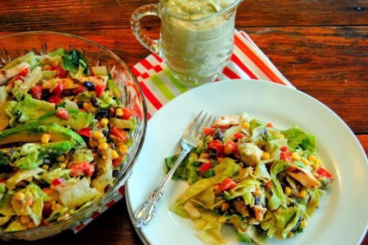Avocado-Dressed Garden Salad