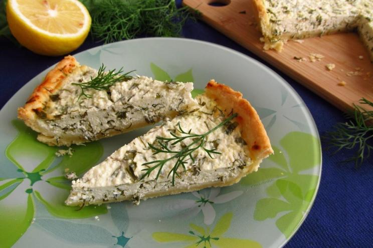 Savory Cottage Cheese and Herb Shortbread Pie