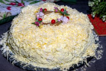 Festive Mimosa Salad with Tuna & Saury