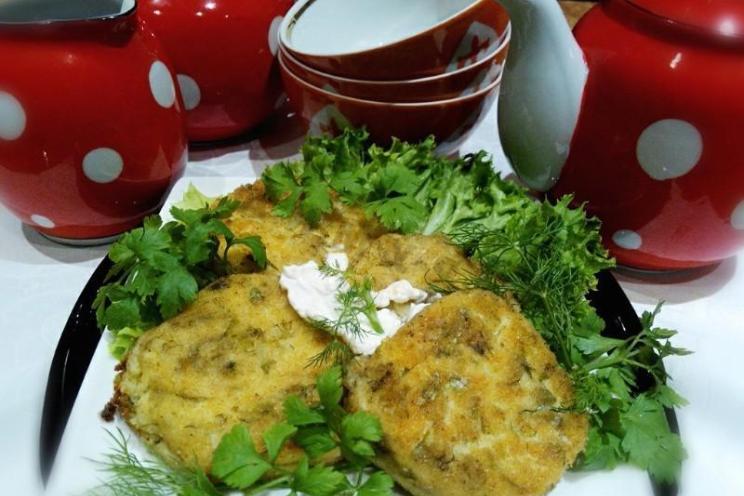 Savory Cheese Pancakes with Fresh Greens