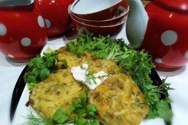 Savory Cheese Pancakes with Fresh Greens