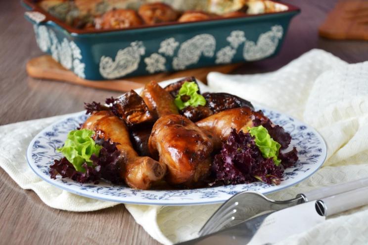 Teriyaki Chicken Legs with Eggplant Teriyaki Chicken Legs with Eggplant