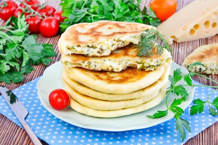 Cheesy Herb Flatbread in a Pan