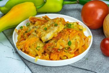 Pan-Fried Pollock with Vegetables