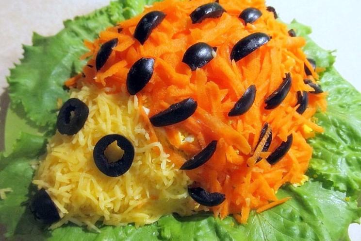 Festive Hedgehog Salad with Carrots Festive Hedgehog Salad with Carrots