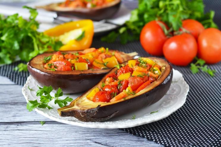 Stuffed Eggplant Boats