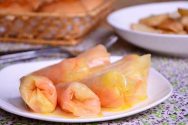 Korean Marinated Cabbage Rolls with Carrots