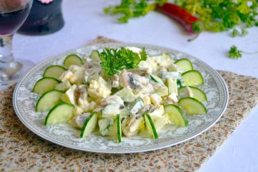 Hearty Mushroom, Cucumber, and Egg Salad