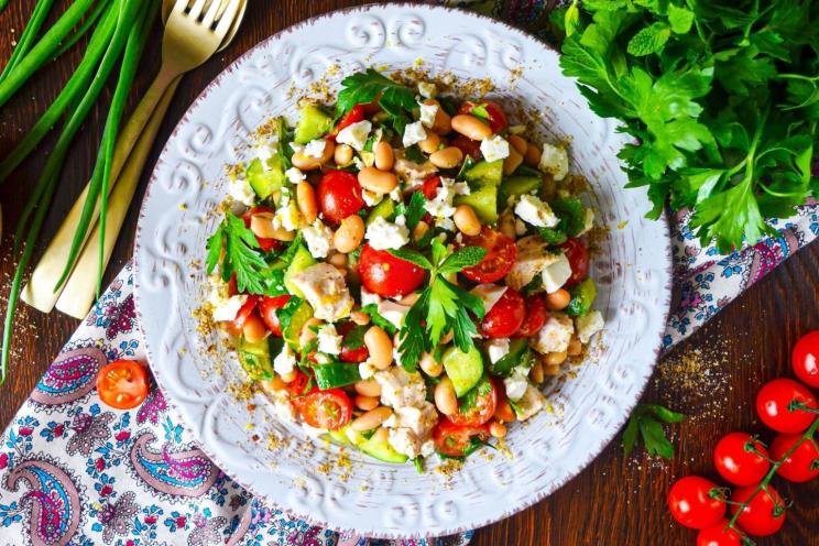 Chicken and White Bean Salad with Za'atar Chicken and White Bean Salad with Za'atar
