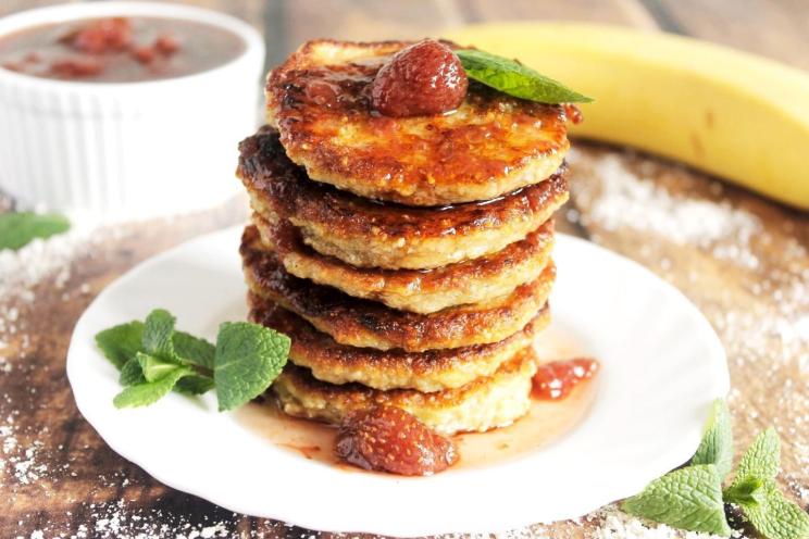 Healthy Banana Oat Pancakes