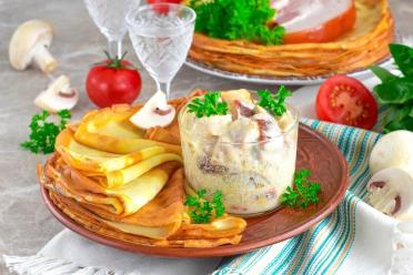 Belarusian Machanka with Pancakes and Savory Sauce
