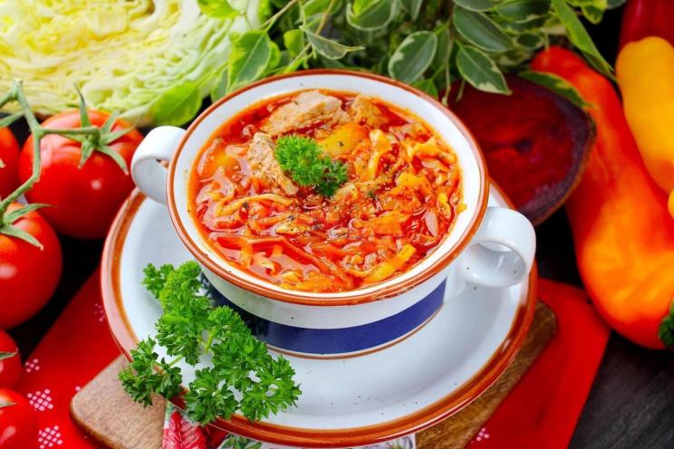 Hearty Cabbage and Pork Borscht Hearty Cabbage and Pork Borscht