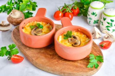 Oven-Baked Mushroom & Cheese Julienne