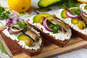 Festive Sprat and Avocado Sandwiches