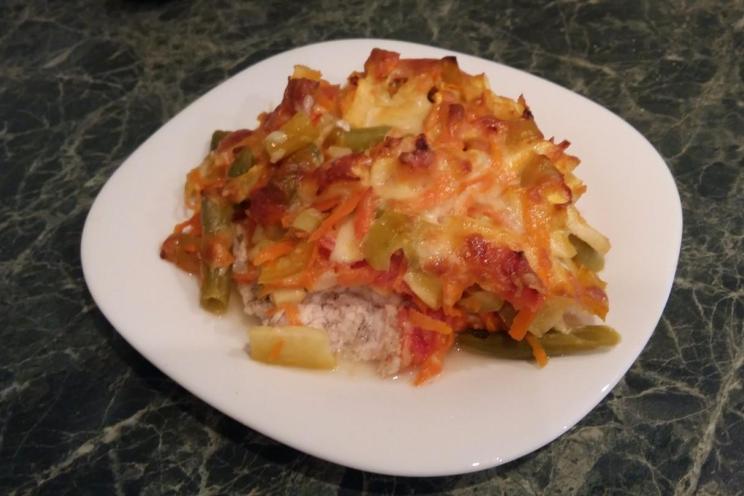 Oven-Baked Chicken Steak with Veggies
