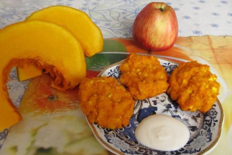 Baked Pumpkin, Cottage Cheese, and Apple Cutlets