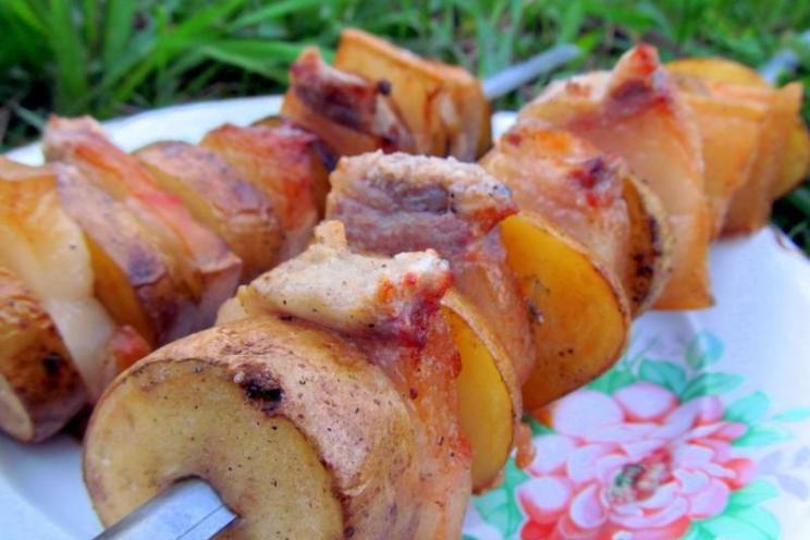 Quick & Simple Potato and Lard Kebab