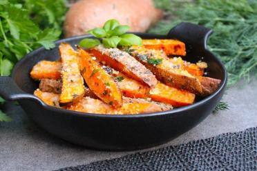 Cheesy Baked Sweet Potatoes