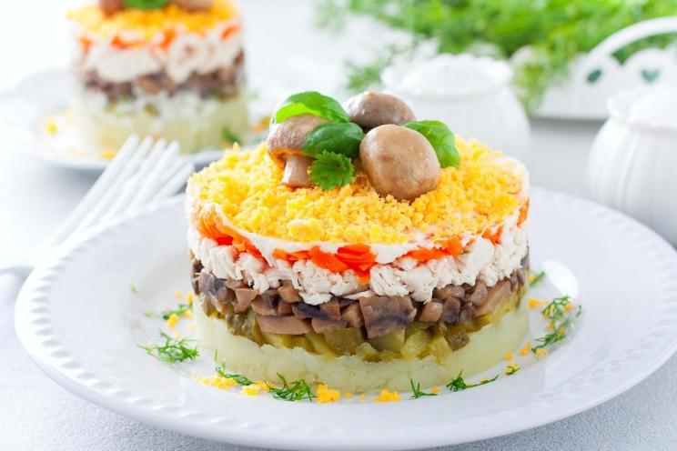 Elegant Chicken and Mushroom Fairytale Salad Elegant Chicken and Mushroom Fairytale Salad
