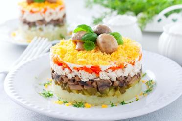 Elegant Chicken and Mushroom Fairytale Salad