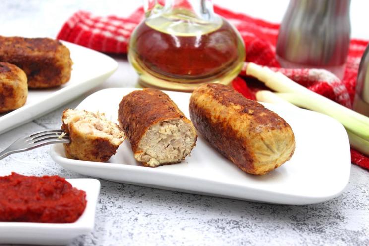 Homemade Chicken Sausages with Cream Cheese