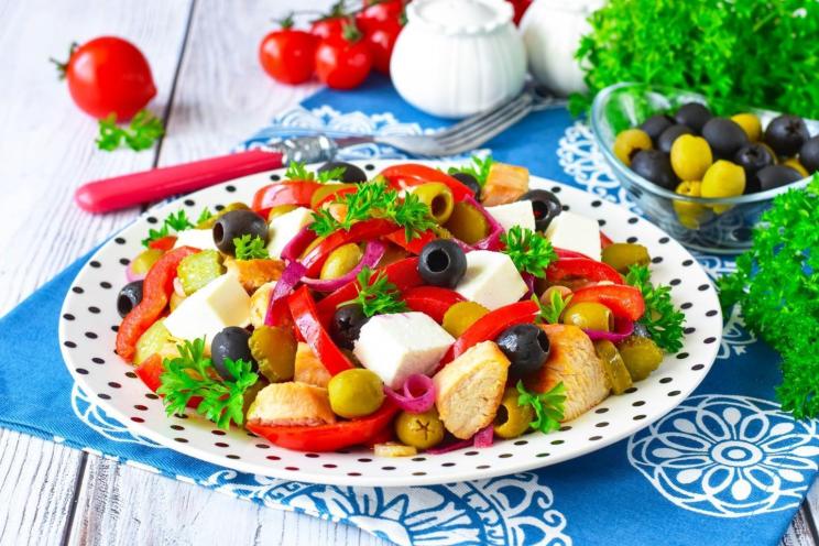 Spicy Veggie & Fried Chicken Salad