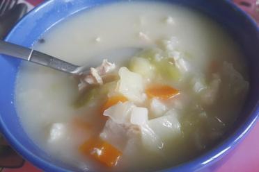 Cheesy Chicken and Cabbage Soup