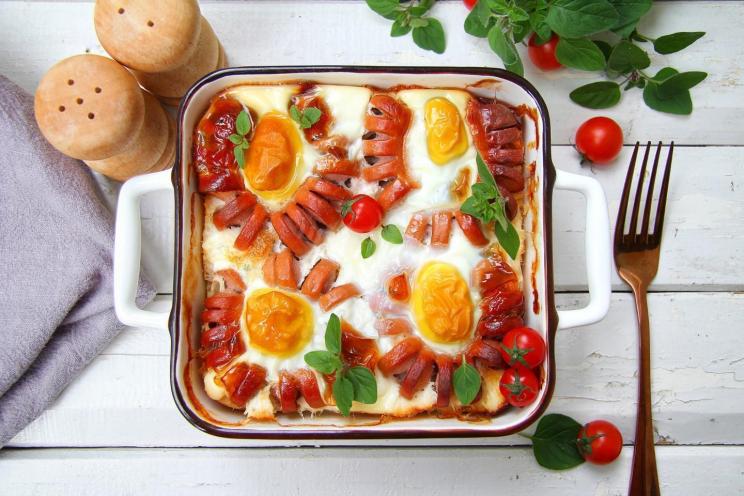 Colorful Sausage and Egg Casserole